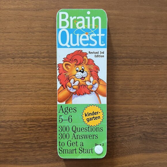 Brain Quest Learning Kindergarten Ages 5-6 Quiz Deck #2 VTG Revised 3rd Ed 2005 - Picture 1 of 9